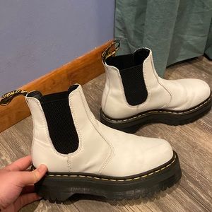Doc Martens White Platform Boot